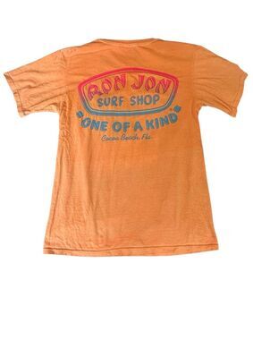 Vintage 2003 Ron Jon Surf Shop Cocoa Beach Florida T-Shirt Medium Orange Y2K